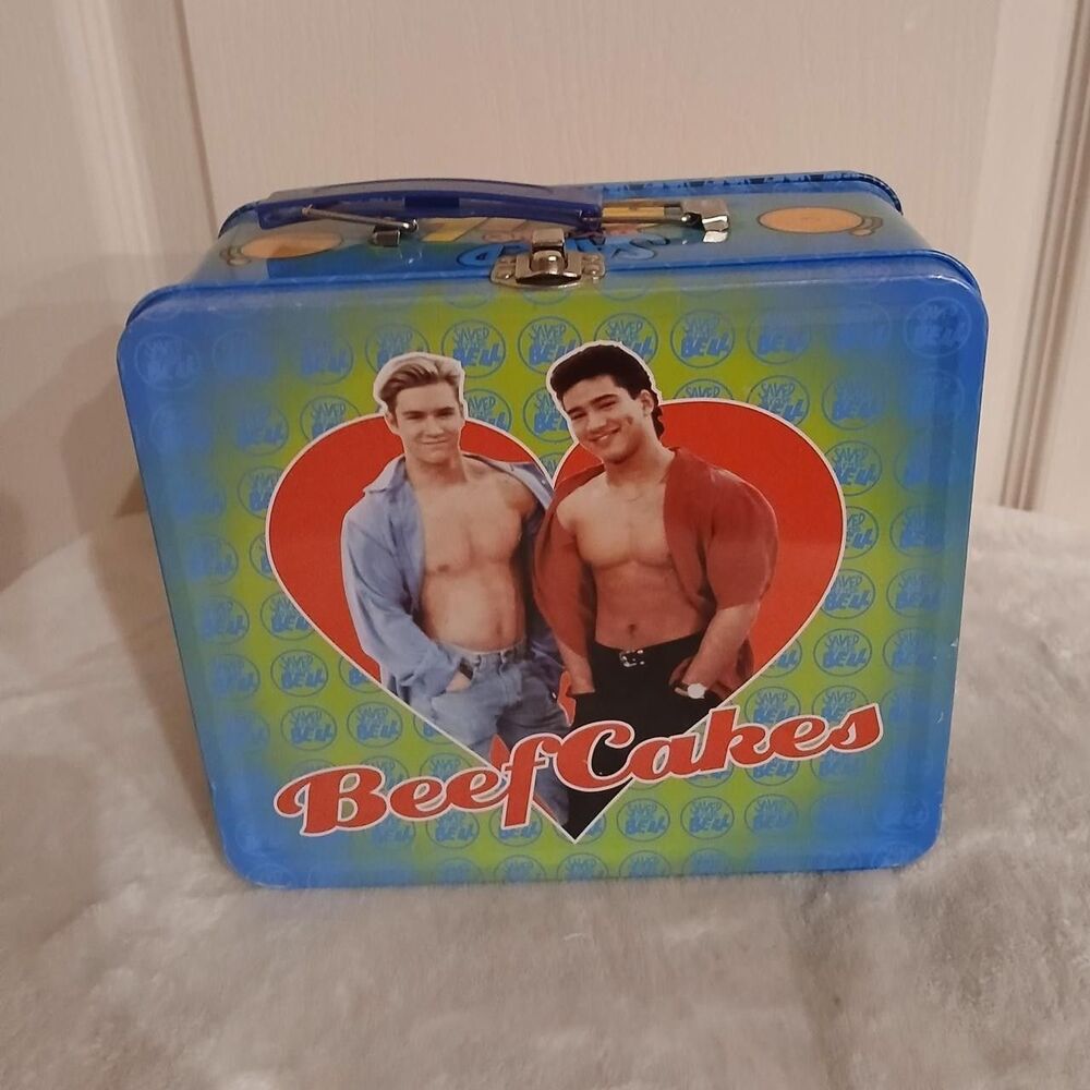 Vintage Y2K 2003 Saved By The Bell "Beef Cakes" Metal Tin Lunch Box